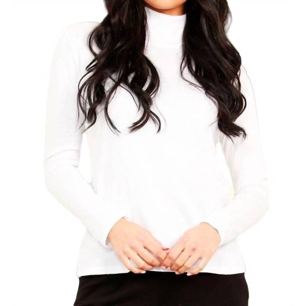 NEW ANGEL APPAREL mock neck top in white